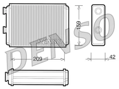 Schimbator caldura incalzire habitaclu (209x159x42) FIAT DOBLO, IDEA, PUNTO; LANCIA MUSA, YPSILON 1.2-1.9D dupa 1999