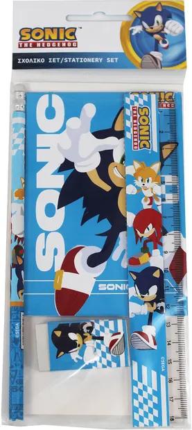 Set rechizite școlare GIM Sonic - Let's Go, 5 piese