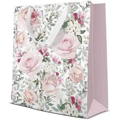 Pungi Cadou Medii, Gorgeous Roses, 20 x 25 x 10 cm, Perfecto