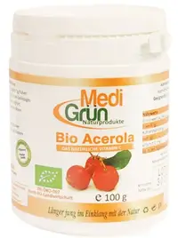 Pudră de acerola bio, 100 g, Medi Gruen