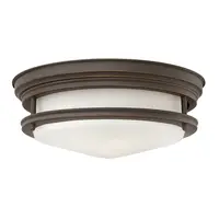 Corp de iluminat decorativ pentru exterior, Hadrian 2 Light Flush Mount – Opal Glass – Oil Rubbed Bronze