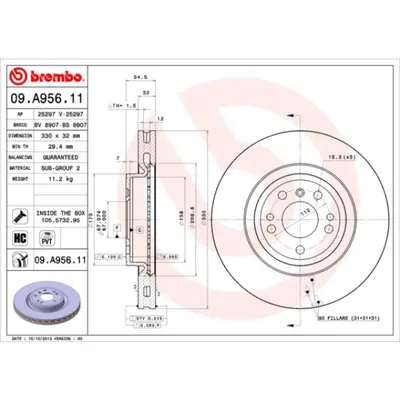 Disc frana BREMBO 09.A956.11