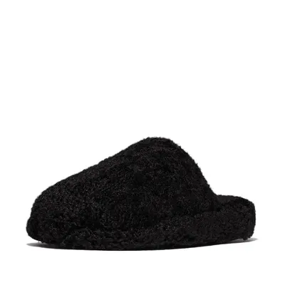 FITFLOP FitFlop zwarte teddy pantoffels ZWART 36