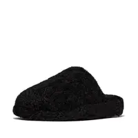 FITFLOP FitFlop zwarte teddy pantoffels ZWART 36