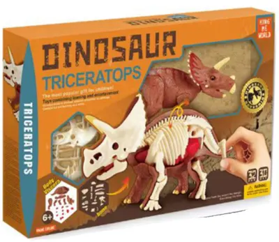 Set creativ King Me World - Asamblează un Triceratops 3D