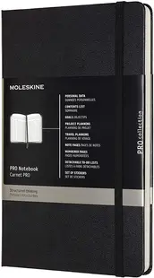 Agenda cu coperti tari Moleskine Pro Collection - Neagra