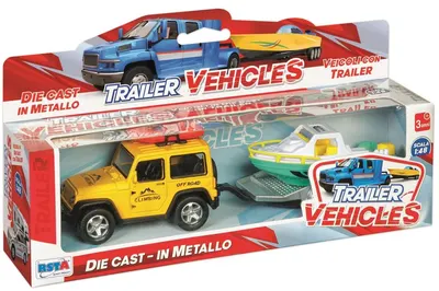 Set RS Toys - Jeep cu barca sau elicopter, 1:48, sortiment