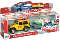 Set RS Toys - Jeep cu barca sau elicopter, 1:48, sortiment