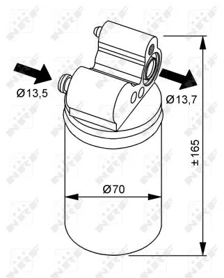 Filtru uscator AC VOLVO S60 II, S80 II, V60 I, V60 II, V70 III, XC60, XC60 II, XC70 II 1.5-3.2 dupa 2008
