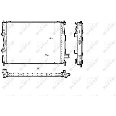 Radiator, racire motor NRF 58540