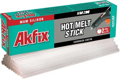 Bastioane de silicon pentru lipici fierbinte Akfix - HM208, Ø11 mm, 1 kg, 33 buc