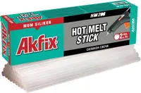 Bastioane de silicon pentru lipici fierbinte Akfix - HM208, Ø11 mm, 1 kg, 33 buc