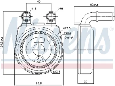 Termoflot radiator ulei (automatic manual; cu garnitura) CITROEN BERLINGO, XSARA; PEUGEOT 206, 306, PARTNER, PARTNERSPACE 1.9D 2.0 intre 1996-2015