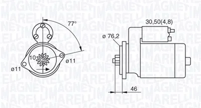 Electromotor (12v, 1,7kw) Potrivit Audi A3, Tt; Dodge Ram 3500; Seat Altea, Altea Xl, Leon, Toledo Iii; Skoda Octavia Ii, Superb Ii; Vw Eos, Golf Iv, Golf Plus V, Golf V, Jetta Iii 1.8-5.9d 01.93