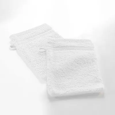 Prosopel de spălat pe corp alb din bumbac 15x21 cm Tendresse – douceur d'intérieur