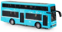 Jucărie pentru copii Rappa - Autobuz cu două etaje, 19 cm, albastru