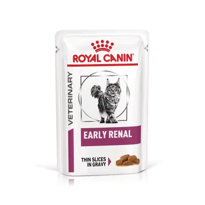 ROYAL CANIN VD Early Renal, dietă veterinară, plic hrană umedă pisici, sistem renal, (în sos), bax, 85g x 12buc