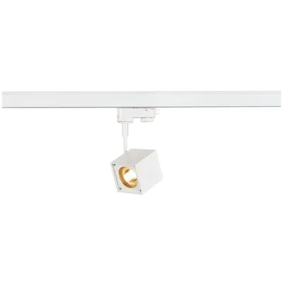 Iluminat decorativ pe sina, ALTRA DICE TRACK Senile GU10, pata alba pentru 240V track 3 faze, QPAR51, patrat, alb, max. 50W, inclusiv. adaptor 3 faze