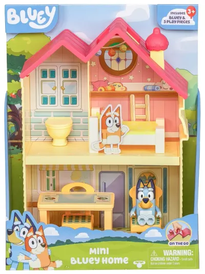 Set de joaca cu figurina, Bluey, Mini Bluey Home