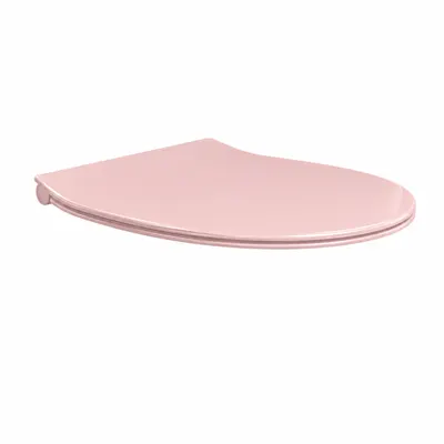 Capac vas wc cu soft close, quick release, roz lucios, Hatria Planeta