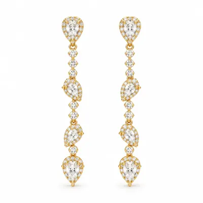 Cercei Seraphine Placati cu Aur 18k