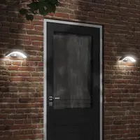 Gossi lampa exterioara de perete cu led/senzor, negru aluminiu turnat
