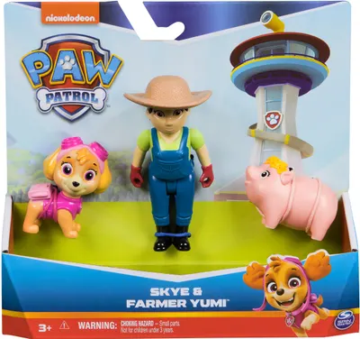 Set de figuri Spin Master Paw Patrol - Skye și fermierul Yumi
