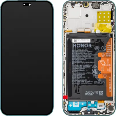 Display cu Touchscreen Honor 200 Lite / X8b, cu Rama si Acumulator, Albastru (Cyan Lake), Service Pack 0235ALPU