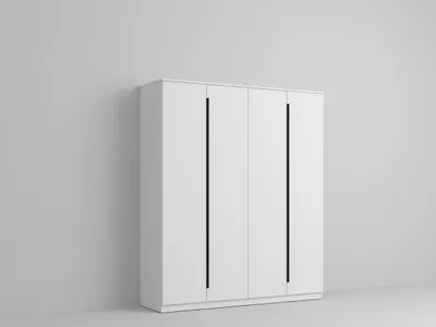 Dulap dormitor 4 usi Alb 164 x 192.5 cm - Arkana