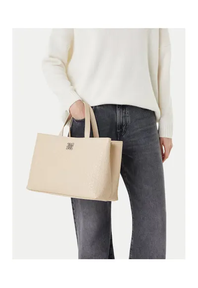 Geanta dama CEO-HAMPSHIRE-III-LD - ecru - din tesatura