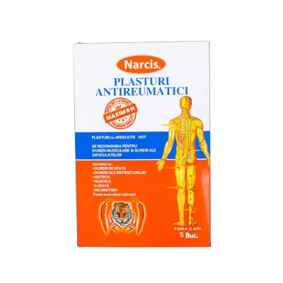 NARCIS Plasturi antireumatici 6*9cm hot and strong (5 buc / amb.)