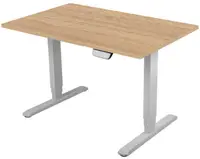Birou electric ergonomic RFG - Metal gri, top chihlimbar