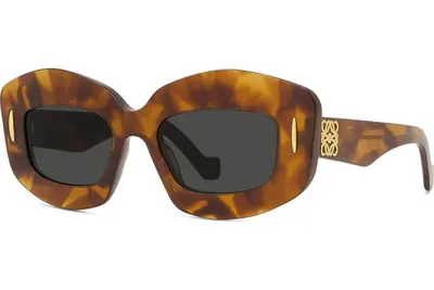 Loewe Anagram Havana Rectangular Sunglasses