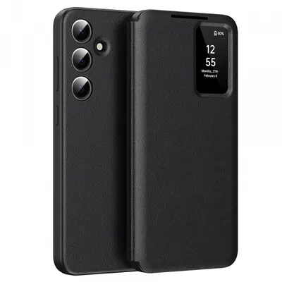 Husa pentru Samsung Galaxy A55 5G A556, Techsuit, SmartView, Neagra