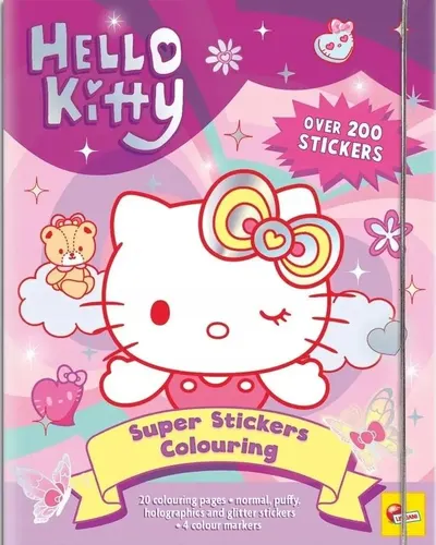 Carte de colorat Lisciani - Hello Kitty, cu stickere și markere