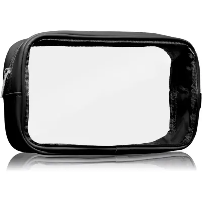 Notino Travel Collection Medium Clear Organizer geantă de cosmetice transparentă M Black 24x12,5x5 cm 1 buc