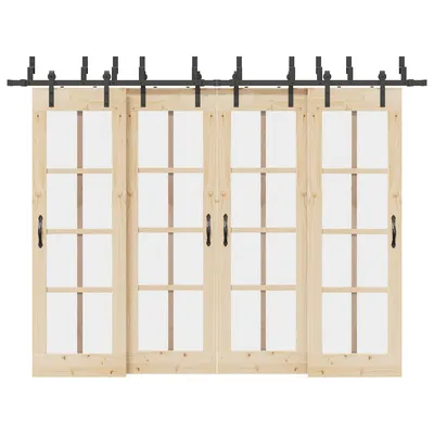 Gossi set feronerie pentru usi glisante, negru, 305 cm, otel