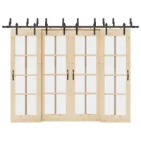 Gossi set feronerie pentru usi glisante, negru, 305 cm, otel