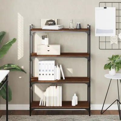 vidaXL Bibliotecă 4 niveluri, stejar maro 80x30x120 cm, lemn prelucrat