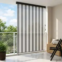 vidaXL Rulou textil Antracit și Alb 120 x 250 cm Țesătură și Aluminiu