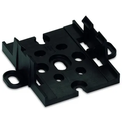Mounting plate; for power supply and tap-off modules; Plastic; black