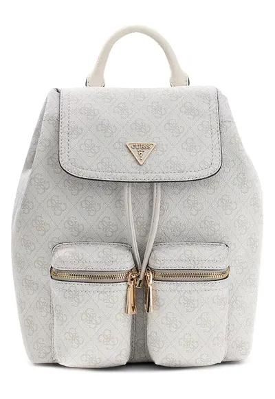 Rucsac cu model monograma Manhattan II - Gri deschis