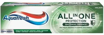 Aquafresh Pastă de dinţi All in One Bacterial Defence, 75 ml