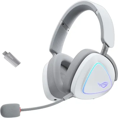 Căști gaming ASUS - ROG Delta II PS5, Xbox, wireless, albe