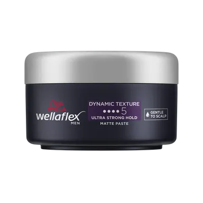 Ceara mata pentru par cu grad de fixare 5 Men Dynamic Texture Wellaflex, 75ml, Wella