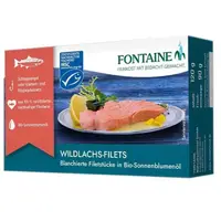 File de Somon Salbatic in Ulei Eco de Floarea Soarelui, Fontaine, 120 g/90 g