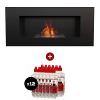 Pachet DELTA 2 Negru - 90 x 40 cm + 12L bioetanol