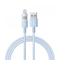 Cablu Date si Incarcare USB-A - Lightning Baseus Display 2, 12W, 1m, Albastru P10382700311-00