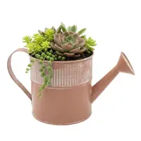 Ghiveci metalic stropitoare 13x25cm roz