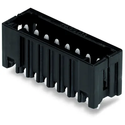 THR male header; 0.8 x 0.8 mm solder pin; straight; 100% protected against mismating; Pin spacing 2.5 mm; 8-pole; black